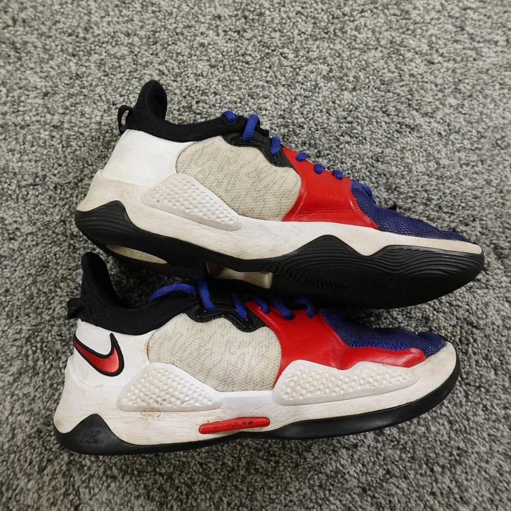 Nike PG 5 Paul George Basketball Shoes Mens Size 8 CW3143-101‎ Team USA Sneakers